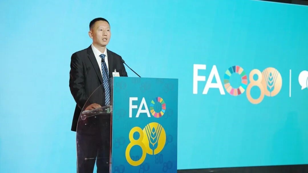 金正大在FAO 80周慶典期間發(fā)布向全球共享生物基包膜緩控釋肥技術(shù)規(guī)劃。（受訪者供圖）