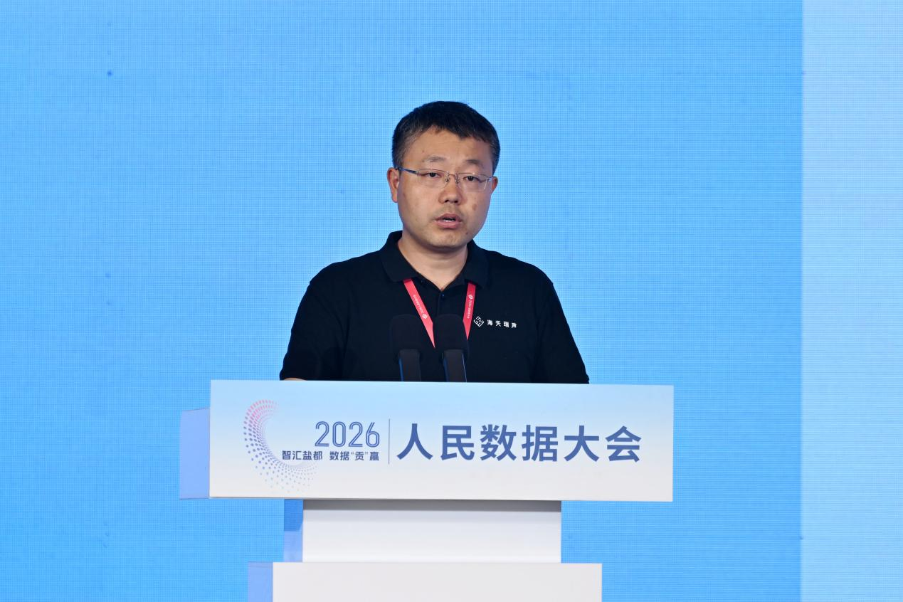 海天瑞聲CTO黃宇凱。人民網(wǎng)記者 翁奇羽攝